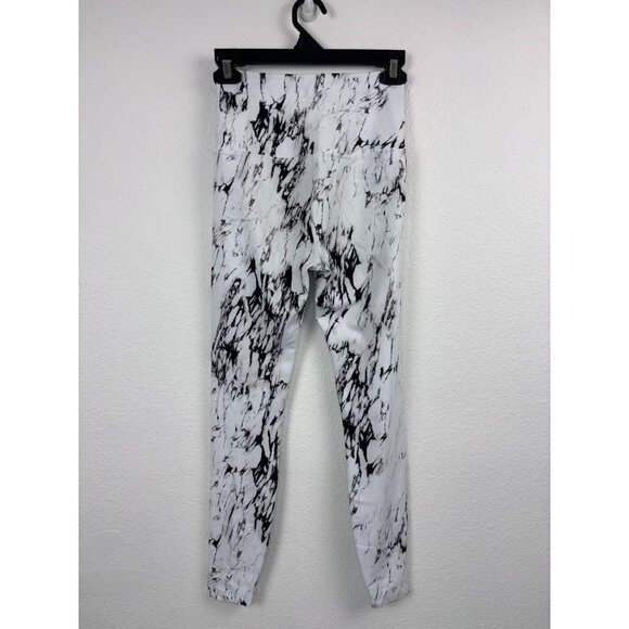 Beyond Yoga women's small white marbled high rise 7/8 length athletic leggings - Picture 3 of 5